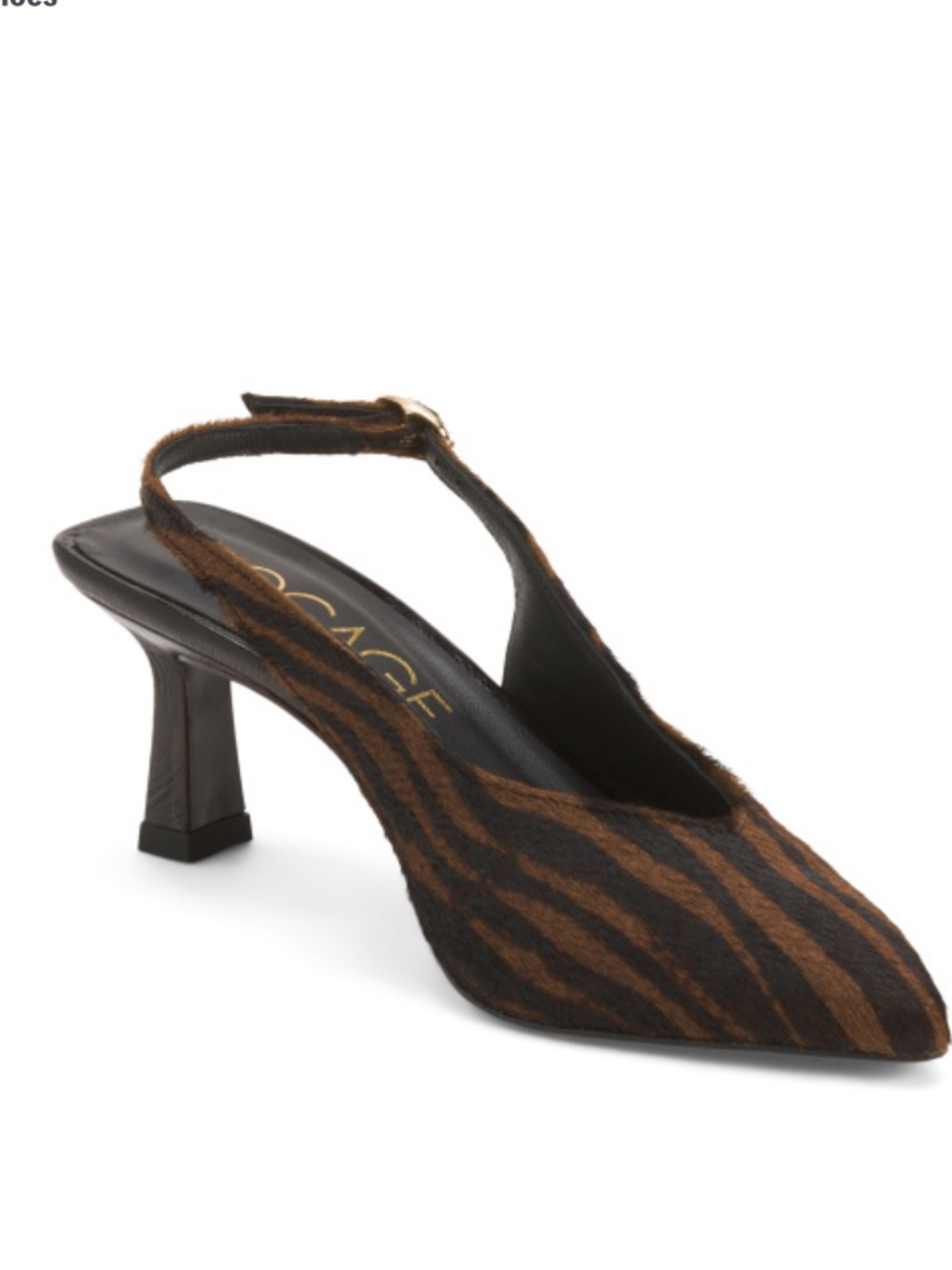 BOCAGE Leather Slingback Heels